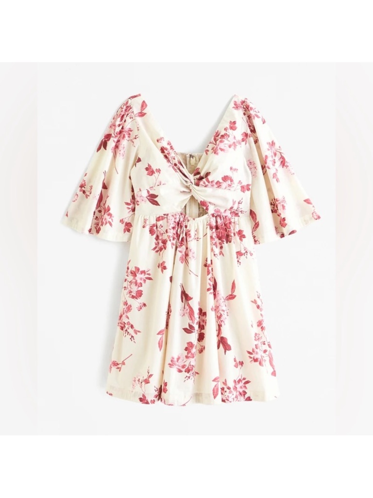 Abercrombie & Fitch Floral Keyhole Dress